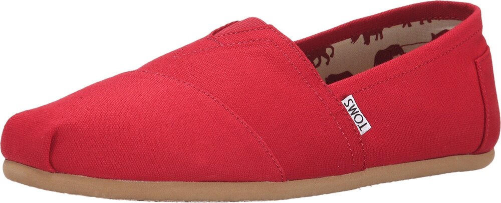 TOMS MENS CANVAS CLASSIC ALPRG STYLE: 001001A07-RED SIZE: 11.5